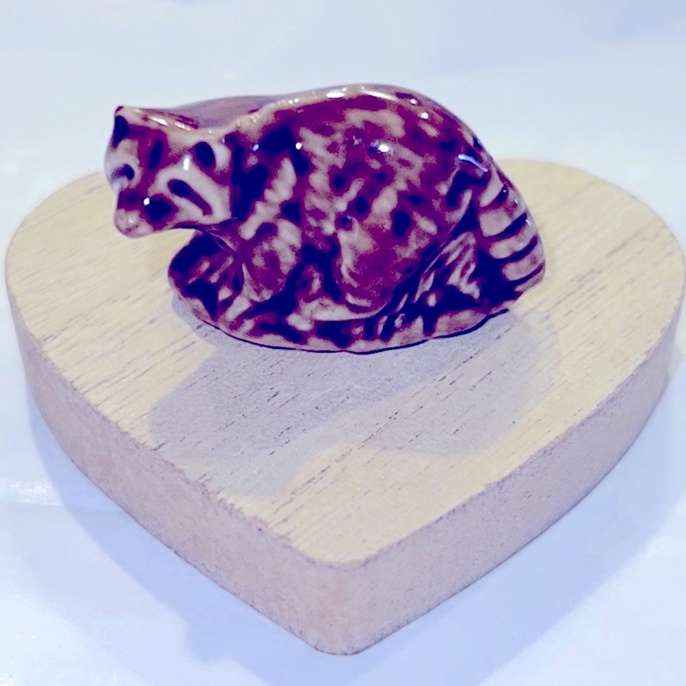 ⭐️3/$15 Raccoon Brown Vintage Red Rose Tea Wade Whimsies Of England Animals